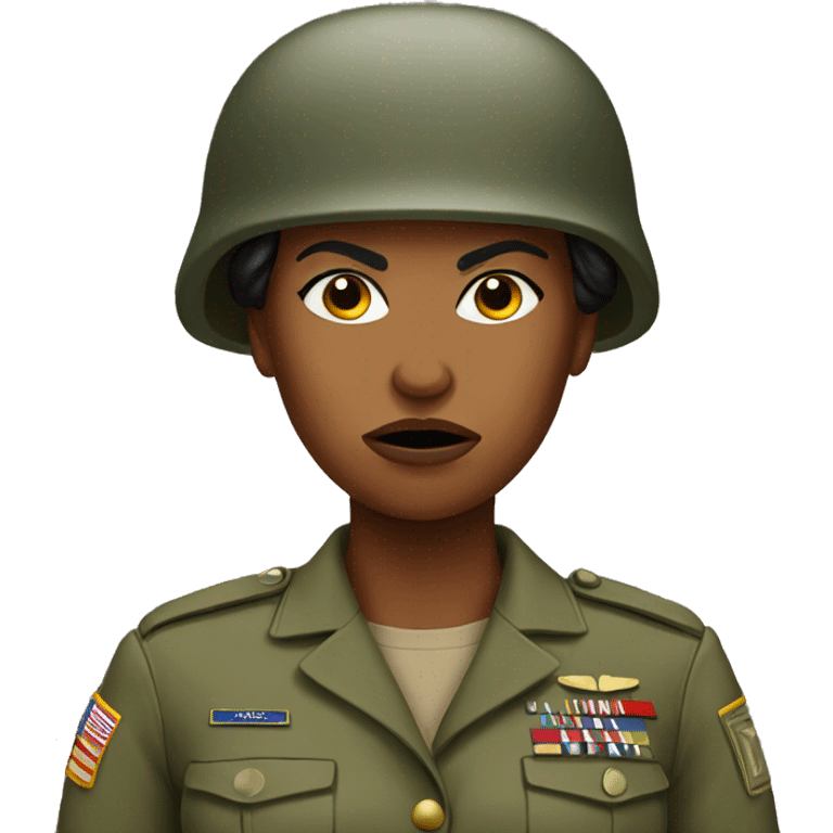 angry military woman emoji