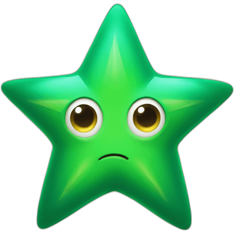 green flashy star emoji