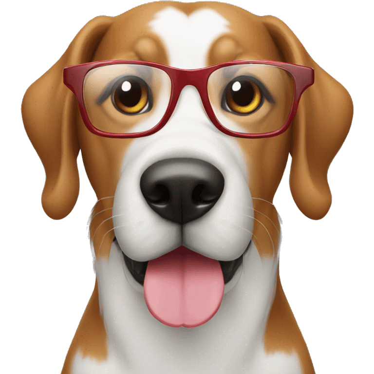 Dog with apple vision pro glass emoji