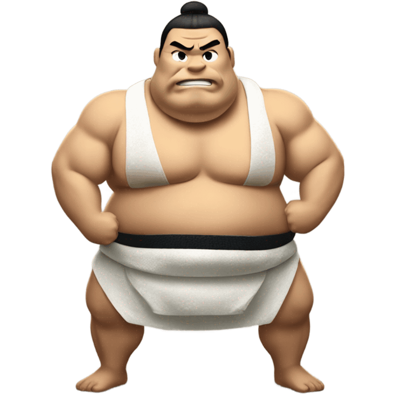 Sumo wrestler singer microphone emoji