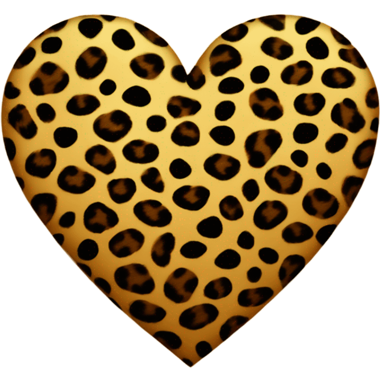 Leopard print heart emoji