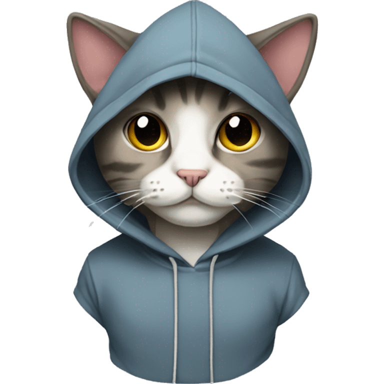 A cat with a hoodie  emoji