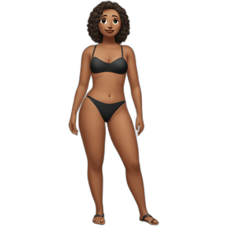 Thicc Caucasian Woman swimsuit emoji