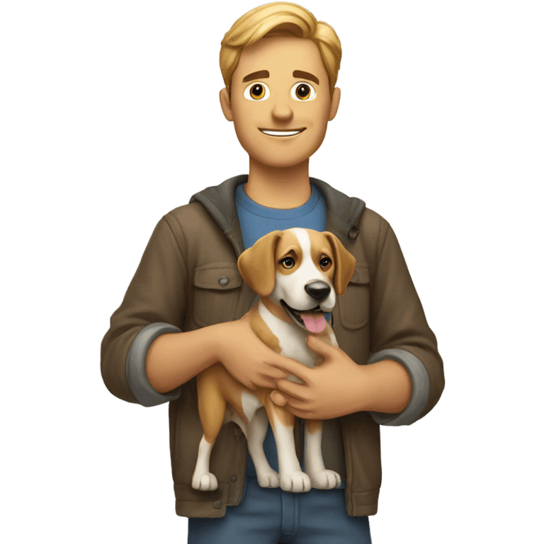 Man with dog emoji