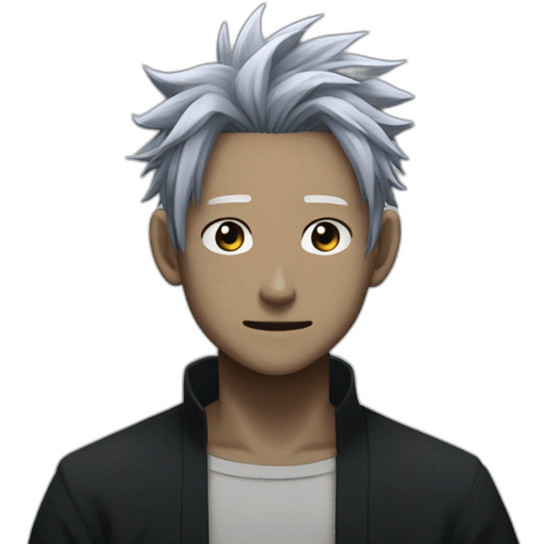 Yuuta avec les cheveux noirs jujutsu kaisen emoji