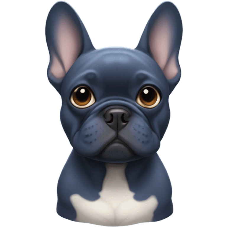 dark blue french bull dog  emoji