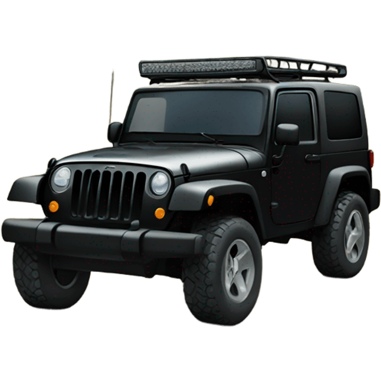 Black jeep in the mountains  emoji