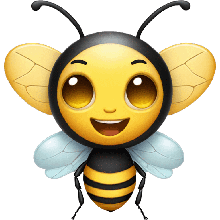 cute blushing happy wasp emoji