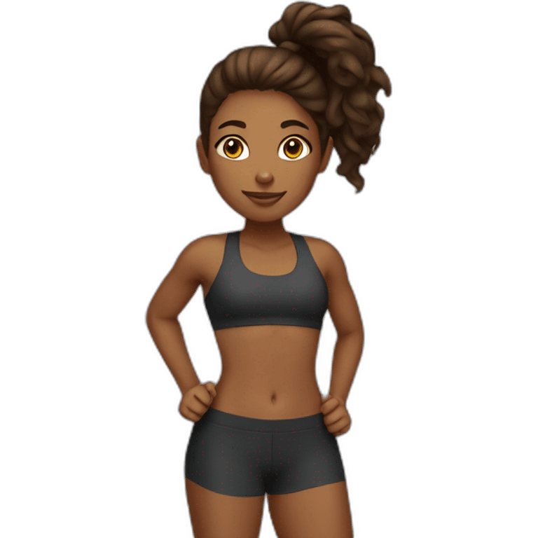 Fitness brown girl  emoji