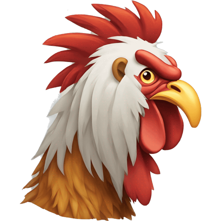 Rooster Versus lion emoji