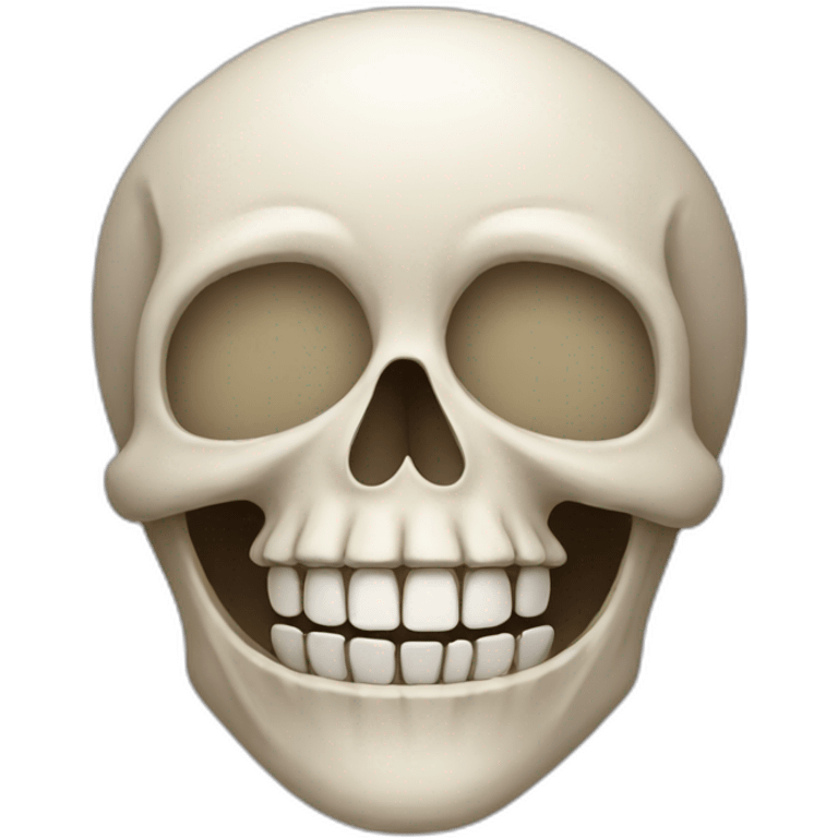 Skull smiling mouth emoji