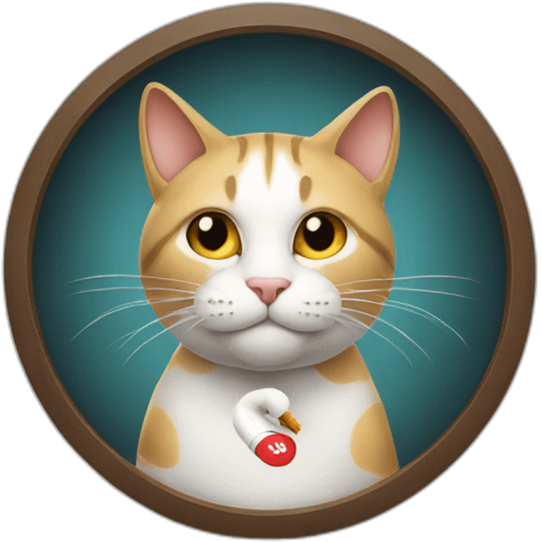  cat inside no smoking cercle emoji