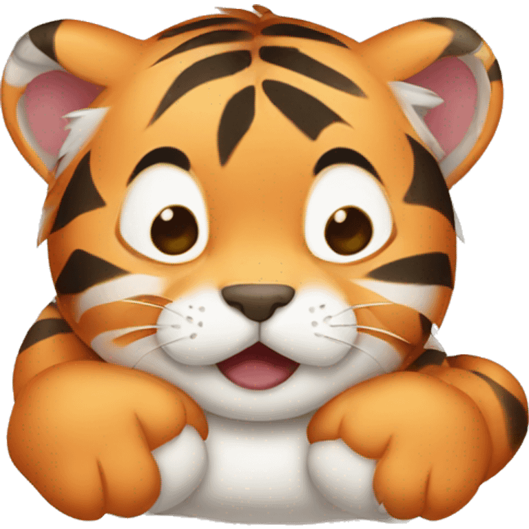 Baby tiger snoring emoji