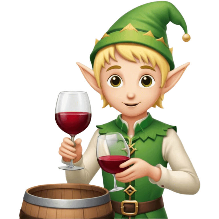 elf made wine emoji