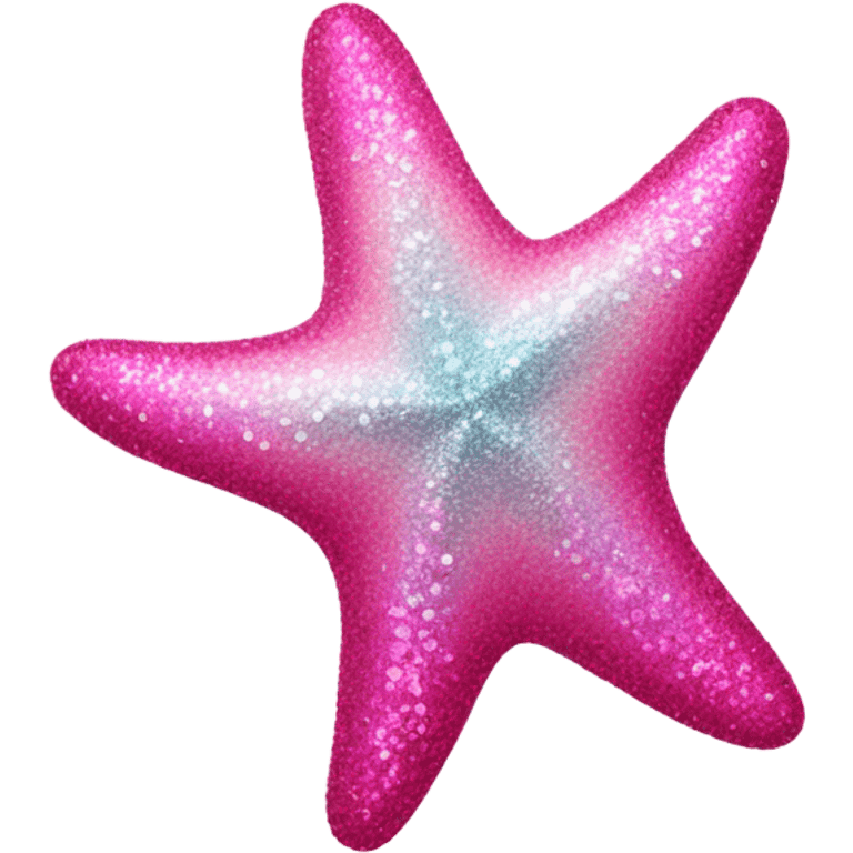 Pink ombre starfish with glitter  emoji