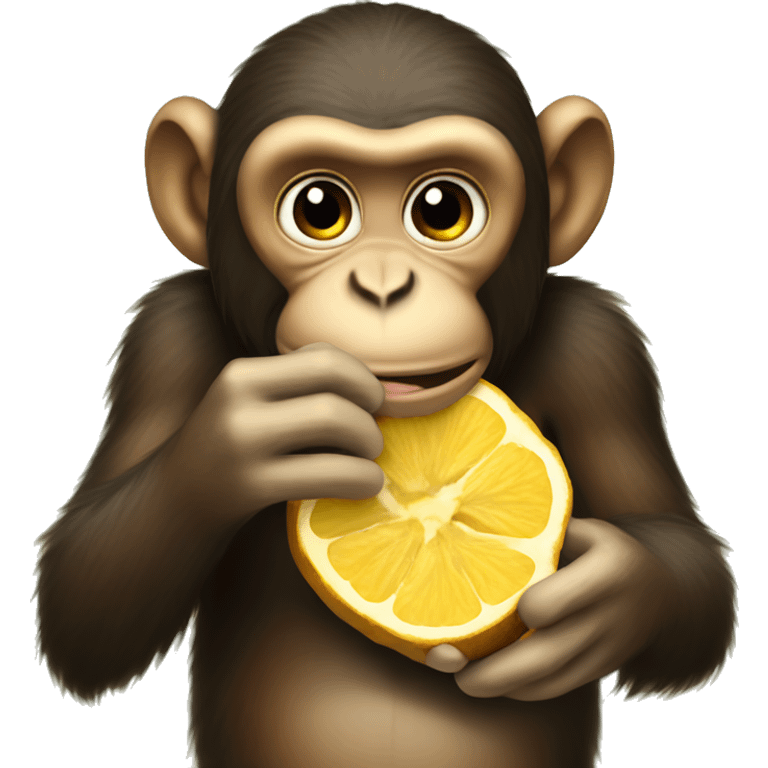 monkey eating whole ginger emoji