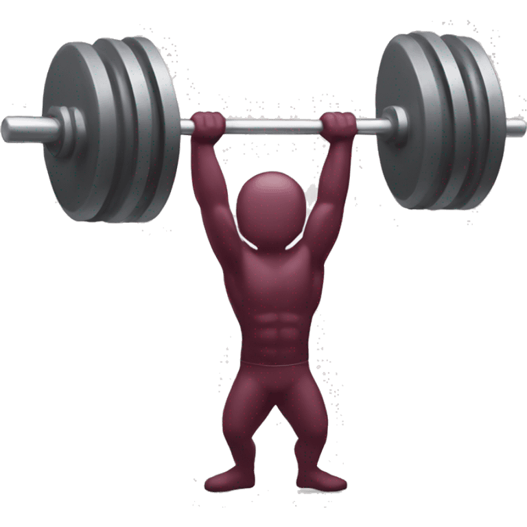 gym barbell with Bordeaux plates emoji