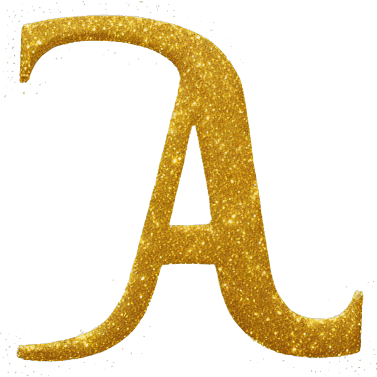 Glitter letter d emoji