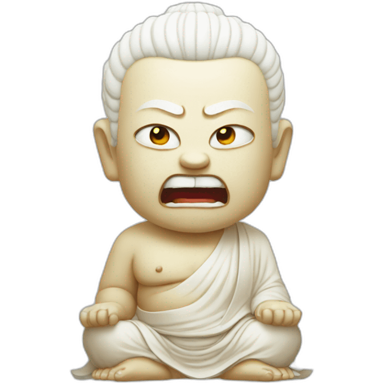 Angry albino buddha emoji