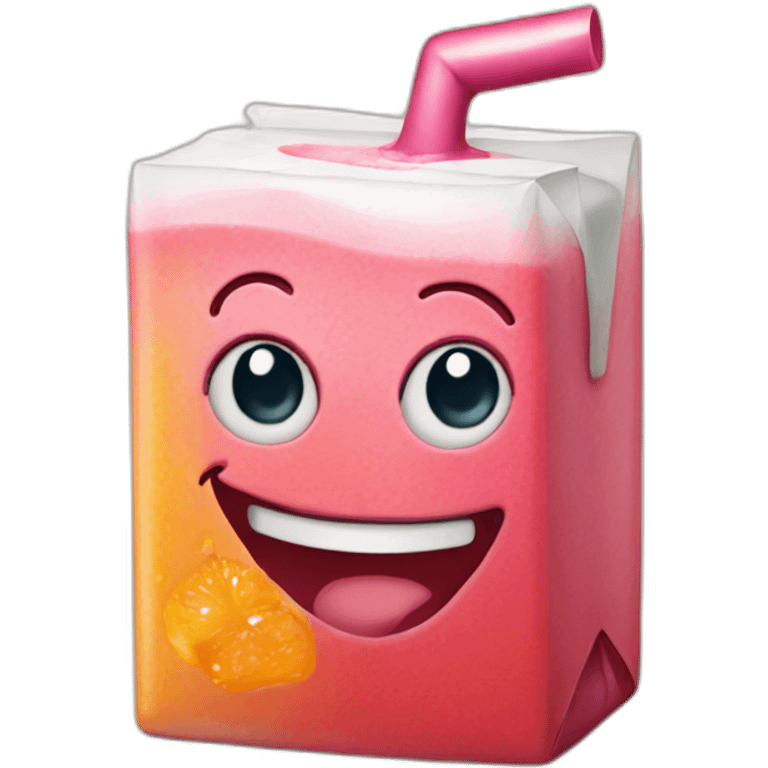 Juice box with smile emoji