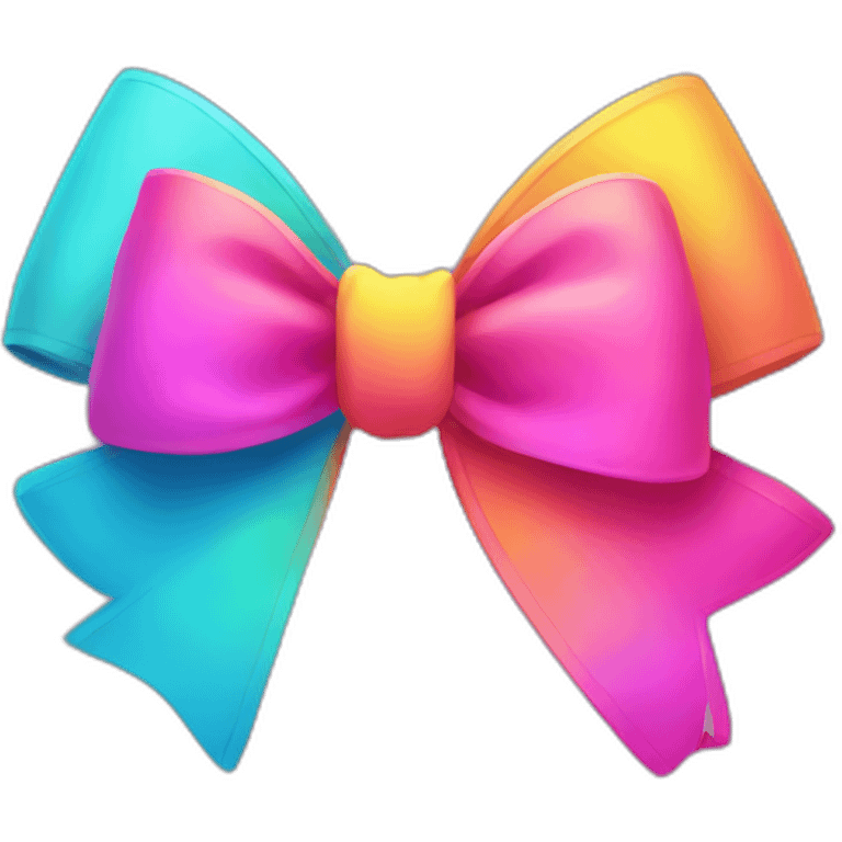 Neon bow emoji