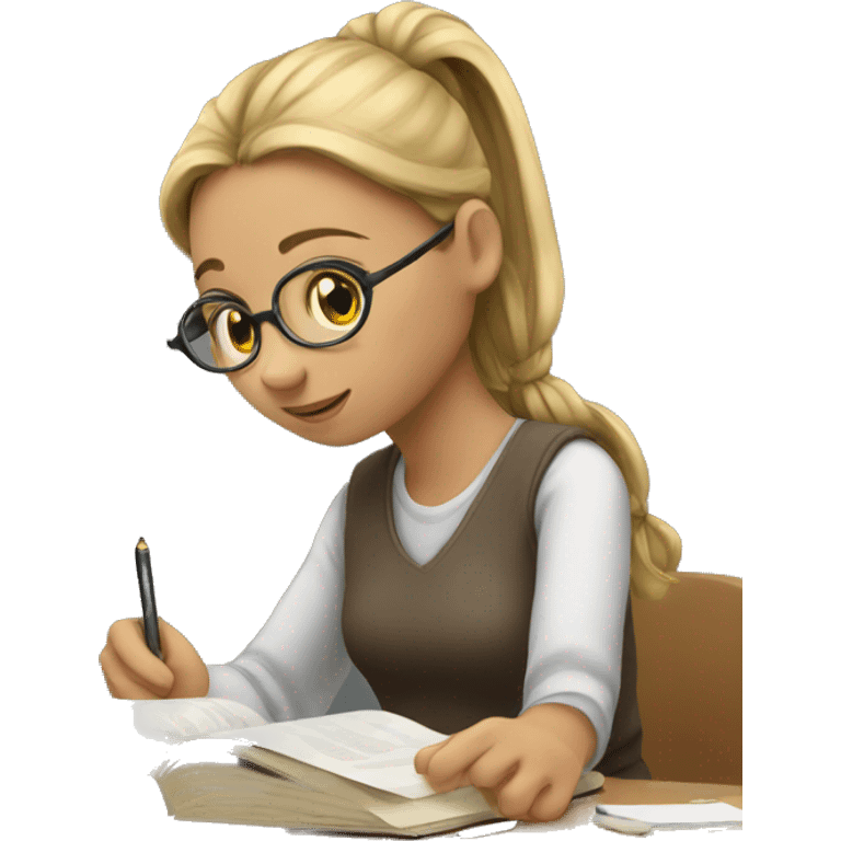 Girl studying  emoji