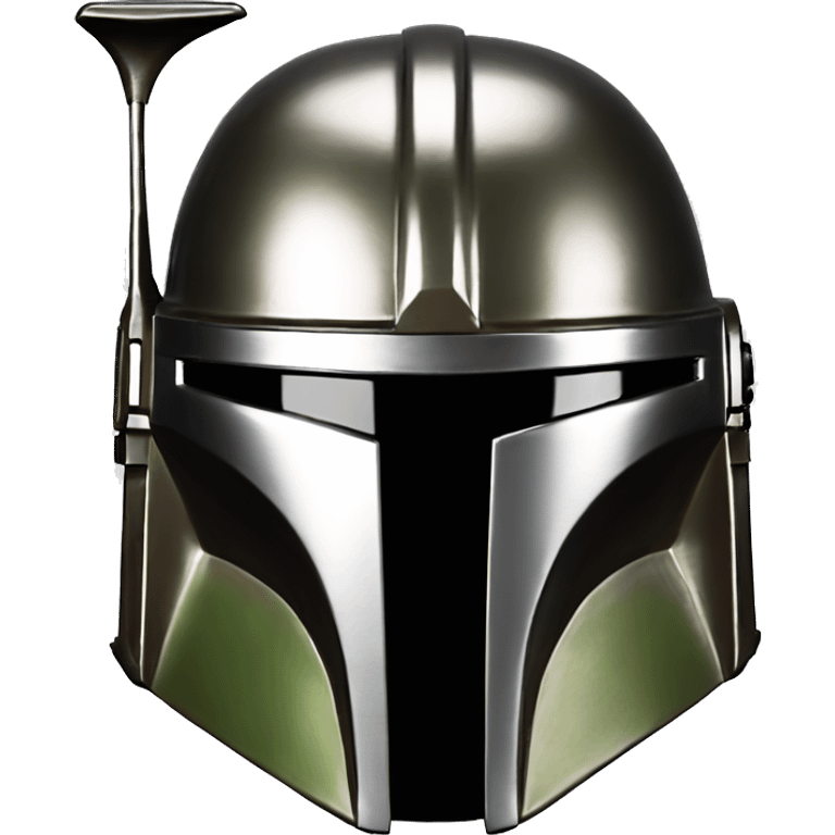 the mandalorian helmet, front view emoji