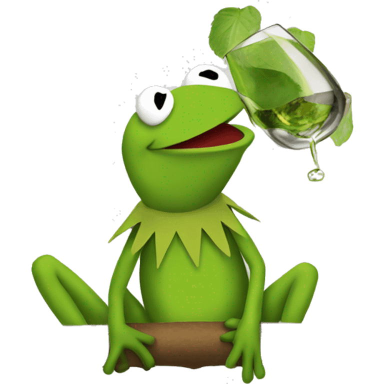 kermit drinking vine emoji