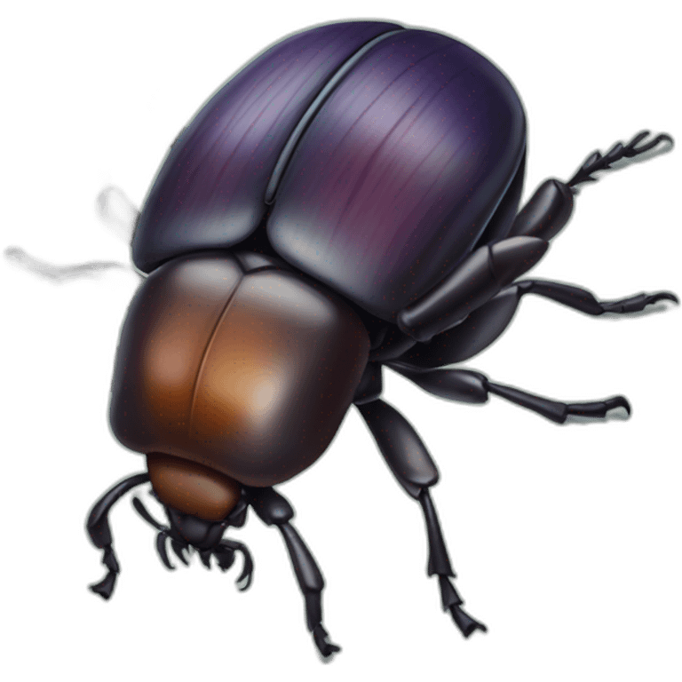 Beetle wearing toupee emoji