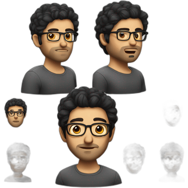 israeli software developer with glasses, black hair and without beard emoji