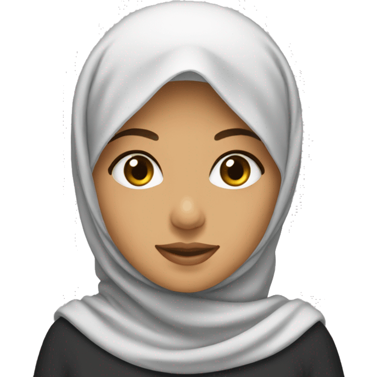 algerian girl with hijab emoji