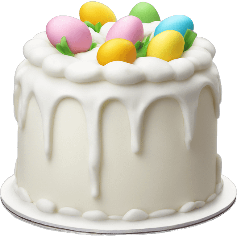 Easter white cake emoji