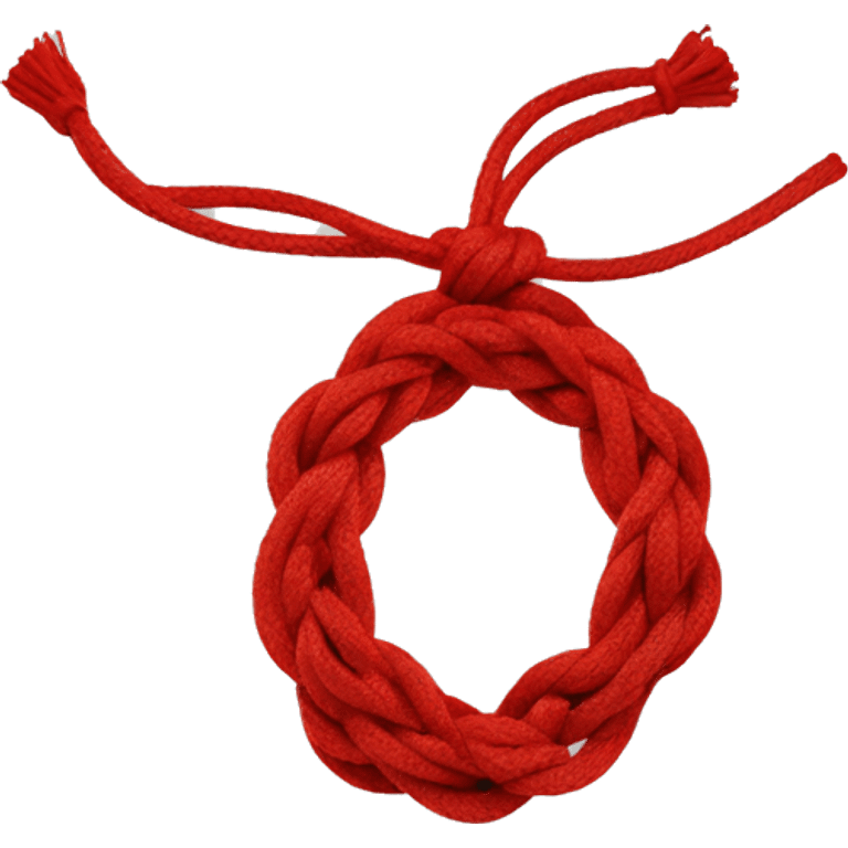 chinese red knot string bracelet emoji