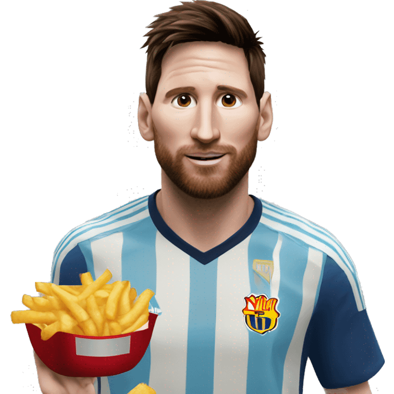 MESSI qui mange du McDonald's  emoji