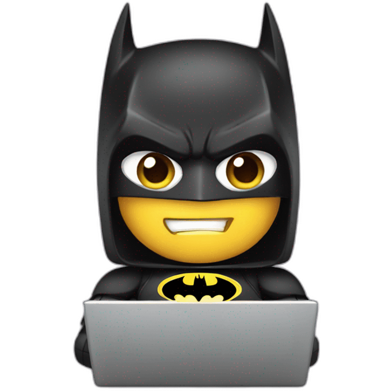 batman coding with laptop emoji