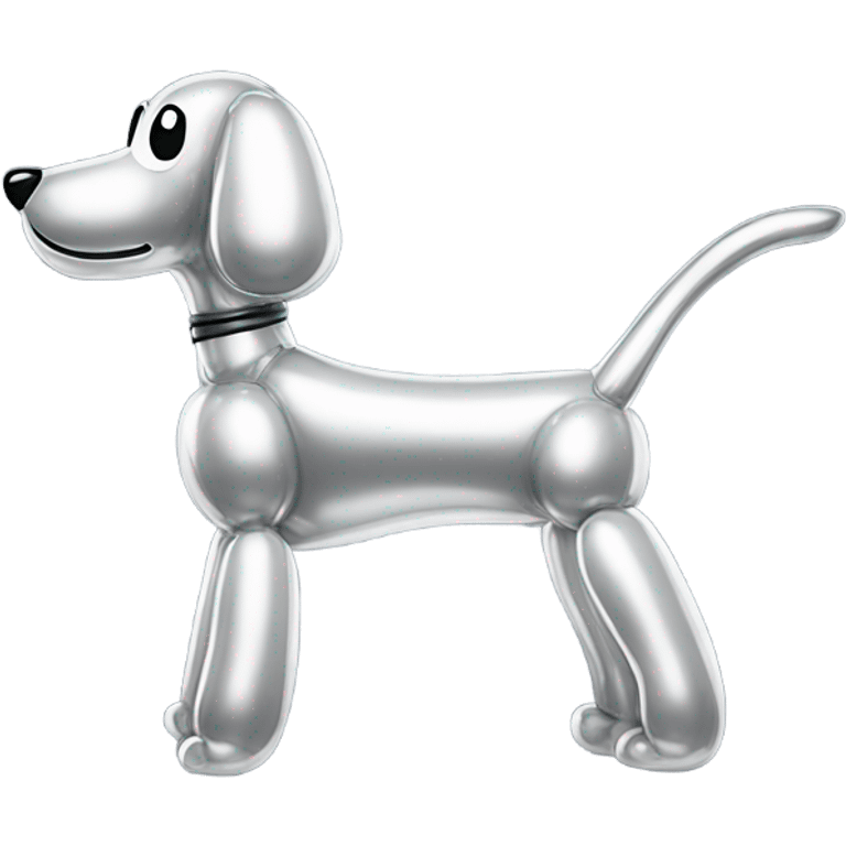 A shiny ballon dog emoji