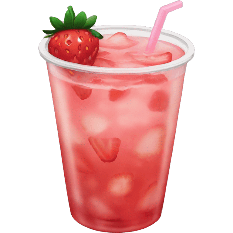 strawberry boba lemonade  emoji