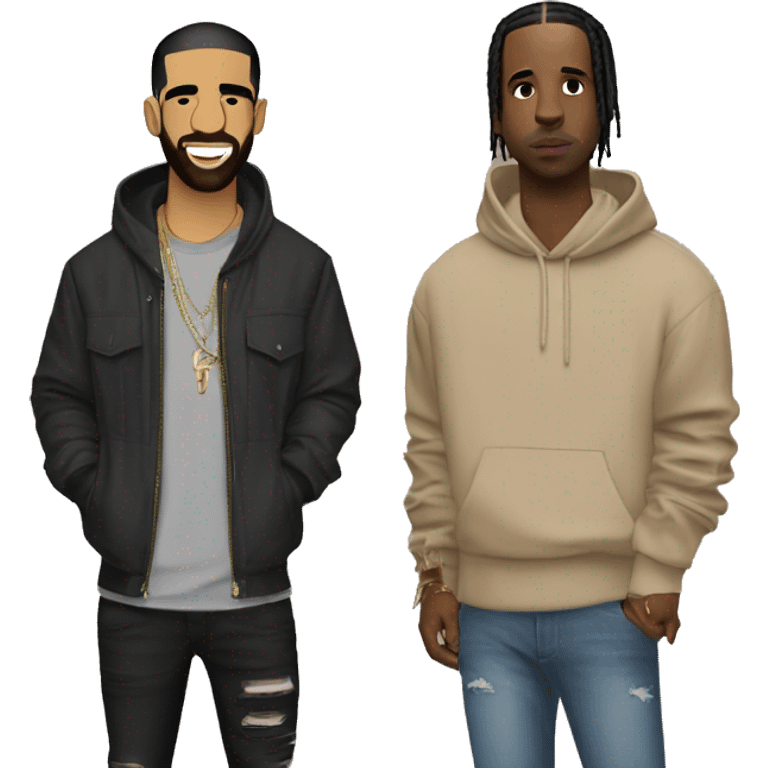 Drake and travis Scott issin  emoji