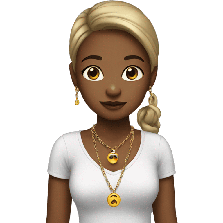 Girl with necklace  emoji