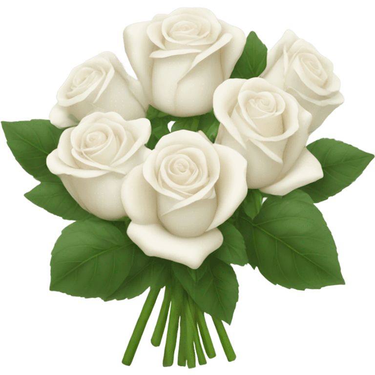 White rose bouquet  emoji