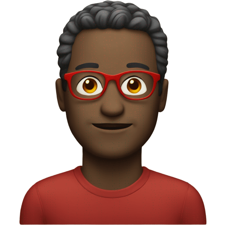 man with red glasses emoji