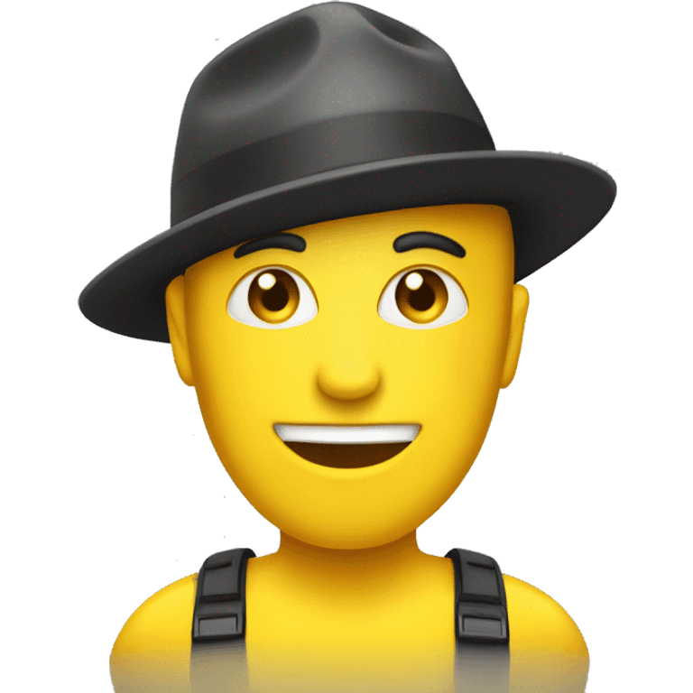 Security hat yellow emoji