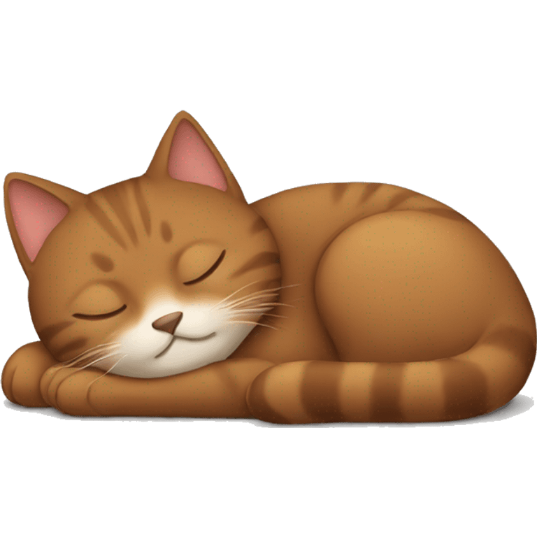 sleeping brown cat emoji