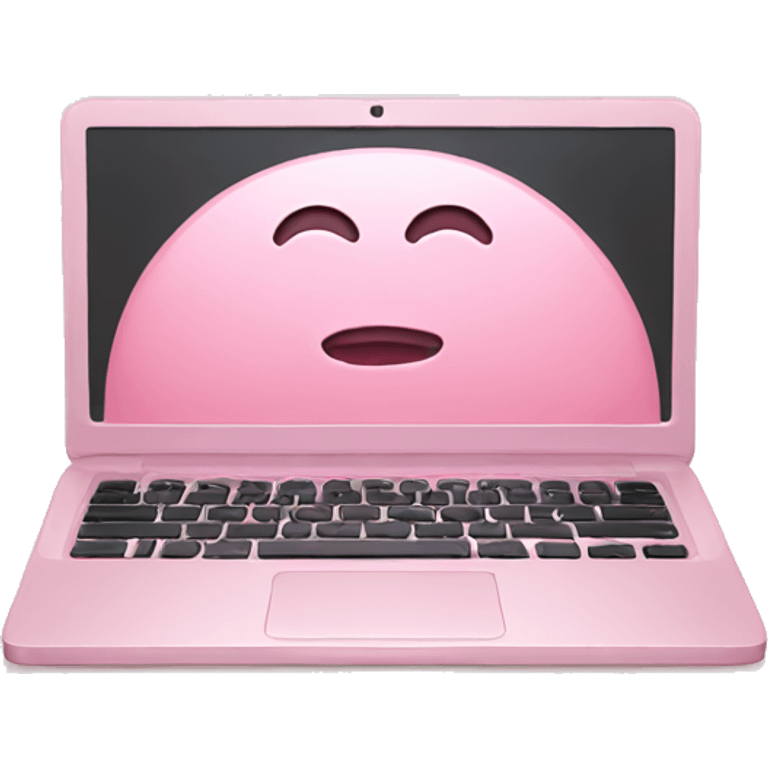 pastel pink laptop emoji