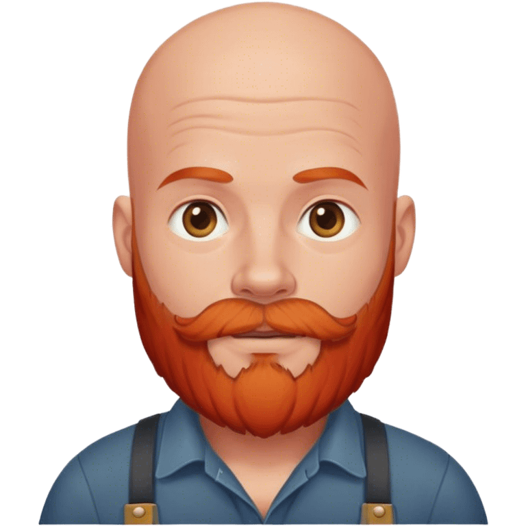 Bald farmer with red beard  emoji