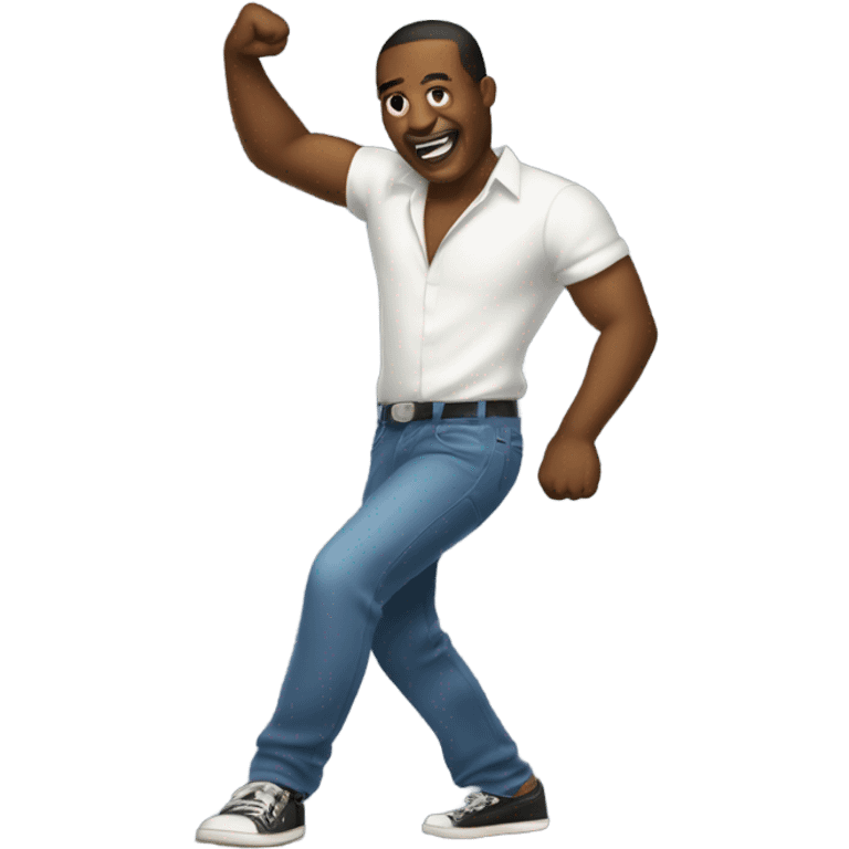 A dude hitting the whip and nae nae emoji