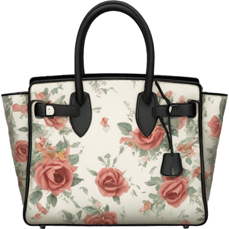 Gothic florals Birkin bag   emoji