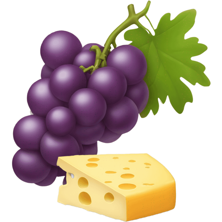 Cheese on grapes emoji