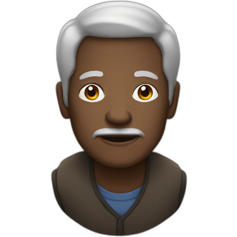 black old man on a bick emoji