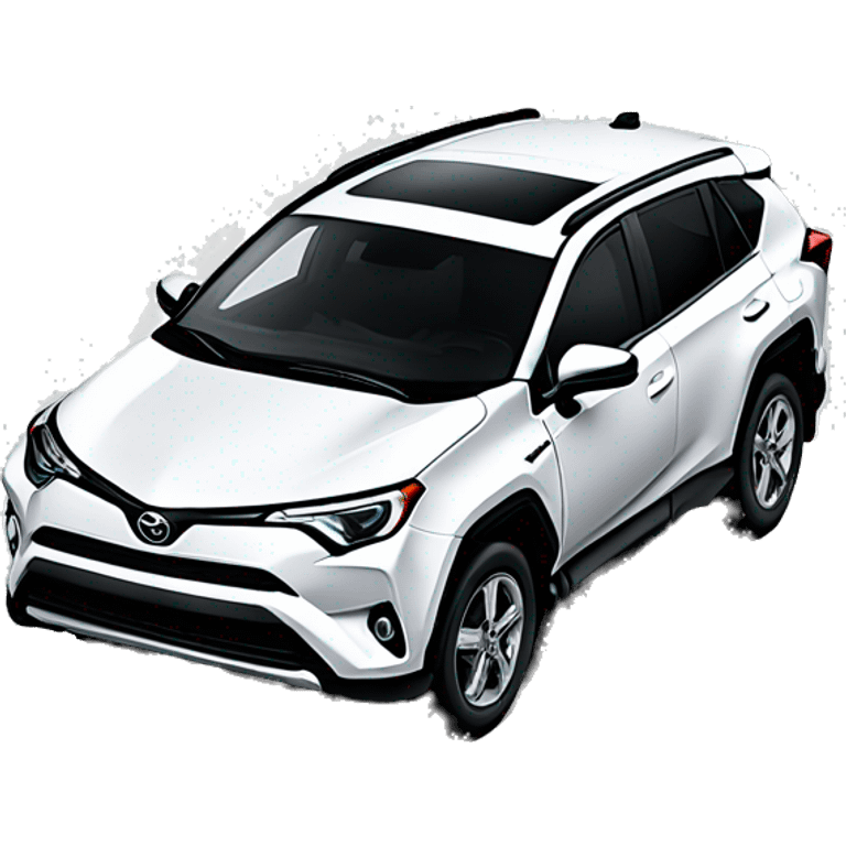 White 2024 Toyota rav4 hybrid emoji